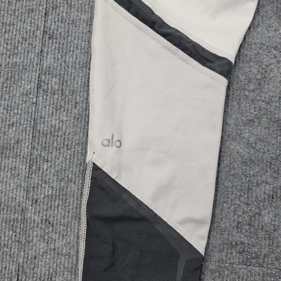 Alo Yoga Leggings Womens Small Gray Colorblock High Waist Yoga Athletic Sheila - Picture 7 of 7